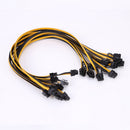 6 Pin to 8 Pin (6+2) PCIe PCI Express Power Adapter Cable 25 inch (10pcs)