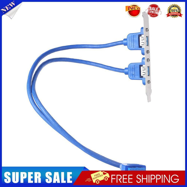 Motherboard USB 3.0 20 Pin to Dual USB3.0 Back Panel Expansion Baffle Cable