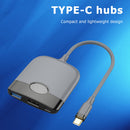 3 in 1 for NS Type-C to 4K HDMI-Compatible USB 3.0 PD HDTV Extender (Gray)