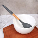Silicone Kitchenware Non-slip Kitchen Cookware with Beech Handle (Spoon)