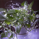 200 LED 22m Solar Copper Wire String Lamp Garden Decorative Light (White) Newly
