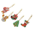5x Xmas Snowman DIY Full Special Shape Drill Diamond Painting Keychain Kit