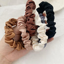 6PCS Elastic Hair Bands Silk Satin Scrunchie Hair Ties Ponytail Holder Rop hot.