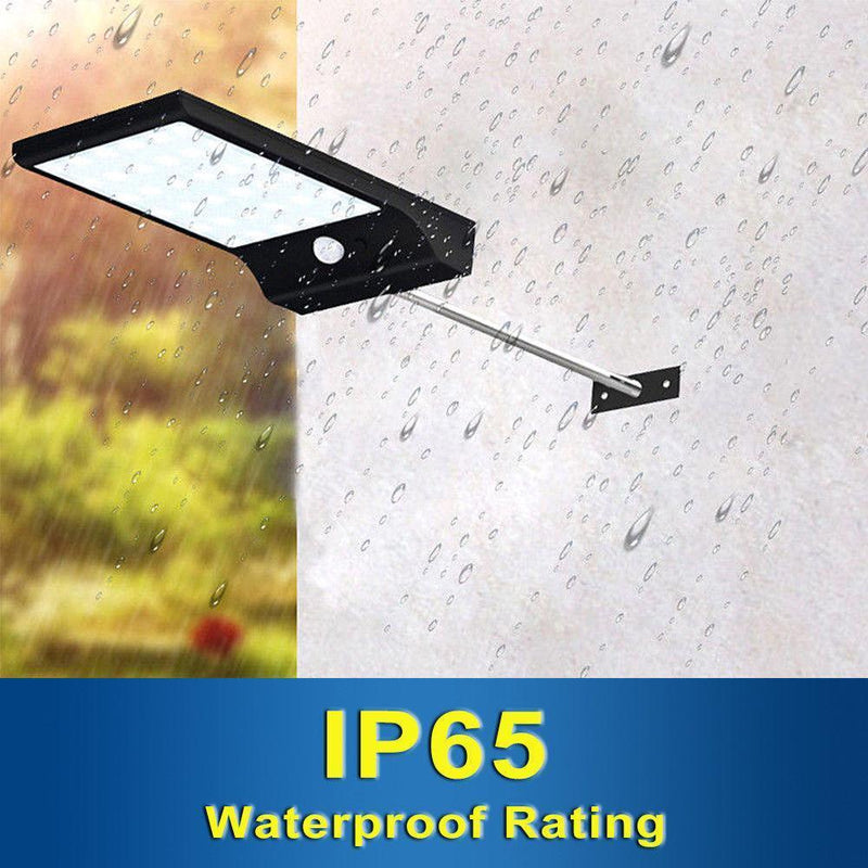 48 LED Outdoor Solar Wall Light 3 Mode 450LM Waterproof Motion Sensor Path Lamp