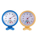 Round Clock Shaped Indoor Outdoor Hygrometer Humidity Thermometer (Blue)
