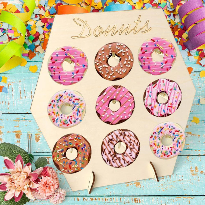 Donuts Wall Stand Dessert Cake Display Rack Wedding Kids Birthday Party Supplies