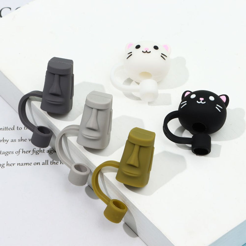 Drinking Dust Cap Straw Tips Cover Silicone Straw Plug Cup Accessories