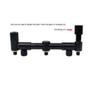 Carp Fishing Rod Holder Adjustable Fish Pole Stand with Bites Alarm Indicator