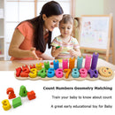 Baby Wood Montessori Count Numbers Matching Early Educational Toys (Number)