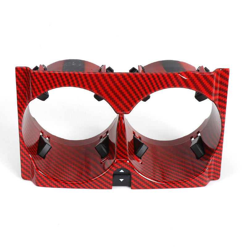 Car Center Console Water Cup Holder for Mercedes W212(Red carbon fibre)