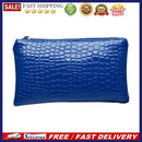 Retro Crocodile Leather Purse Women Zipper Clutch Bag Pure Color Wallet Handbag