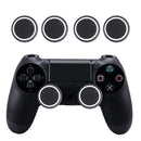 4pcs Silicone Joystick Analog Thumbstick Grip Cover for PS4 (Black + White)