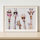 Digital Oil Painting By Numbers Kits Animal DIY Hanger Decor Canvas Wall Art Set
