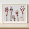 Digital Oil Painting By Numbers Kits Animal DIY Hanger Decor Canvas Wall Art Set