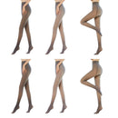 Winter Women Tights Translucent Plush Fleece Thick Pantyhose (Gray-320g)