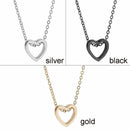Accessories Choker Charm Necklace LOVE Heart Pendant Stainless Steel Chain