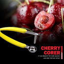 Stainless Steel Cherry Olive Corer Fruits Core Remover Seed Pitter (Yellow)