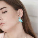 Colorful Little Dinosaur Earrings Acrylic  Earrings Geometric Lovely Jewelry