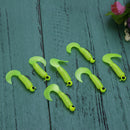 1.75g 4.4cm Soft Fishing Worm Lure with Lead Bait Hook Fish Tackle(Yellow)