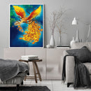 11CT Full Cross Stitch Golden Phoenix Stamped DIY Cotton Thread Needlework Craft