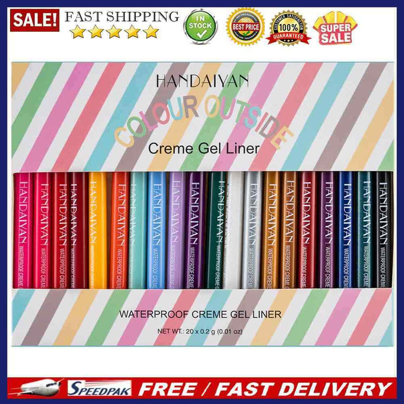 20pcs Colorful Eyeliner Gel Quick Dry Long Lasting Eyes Makeup Waterproof S