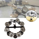 Portable Percussion Tambourine With Row Alloy Jigles Drum Sets Musical Accessory