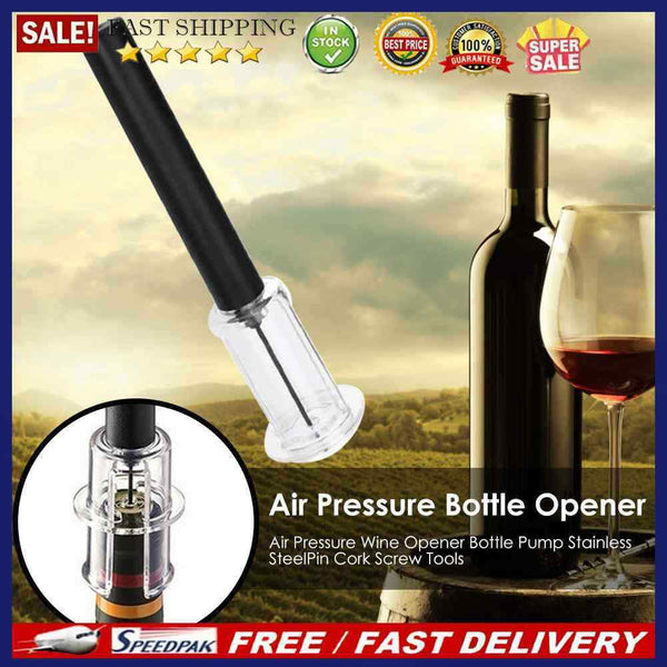 Air Pressure Wine Bottle Opener Stainless Steel Pin Bottle Pumps Corkscrew