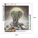 5D DIY Full Drill Diamond Painting Elephant Cross Stitch Craft Kit (wll817)