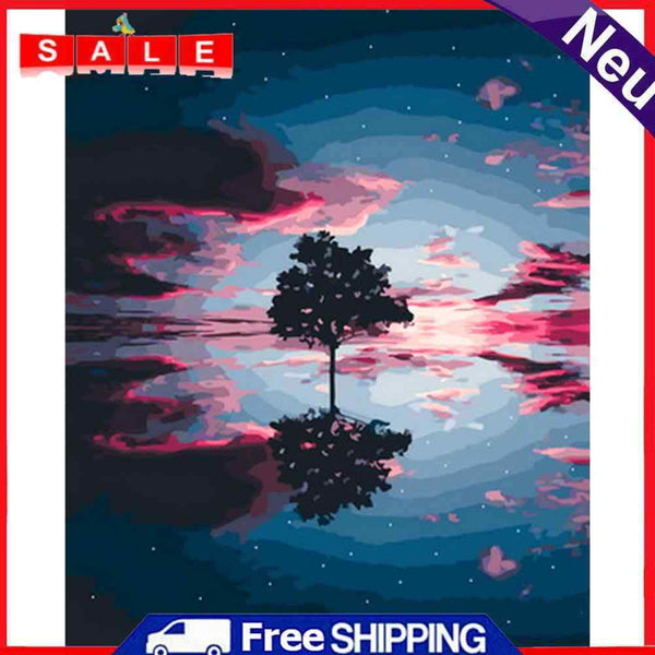 40x50cmNight Scenery Oil Paint By Numbers Picture DIY Painting