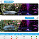 Solar Powered Floating Pump Water Fountain Birdbath Pond Pool Garden Home Decor