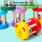 Baby Wooden Rattle Kids Early Education Cartoon Music Toys Infant Handbell Newly