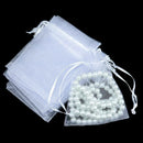 Jewelry Packing Drawstring Pocket White Pouches Organza Gauze Sachet Gift Bags