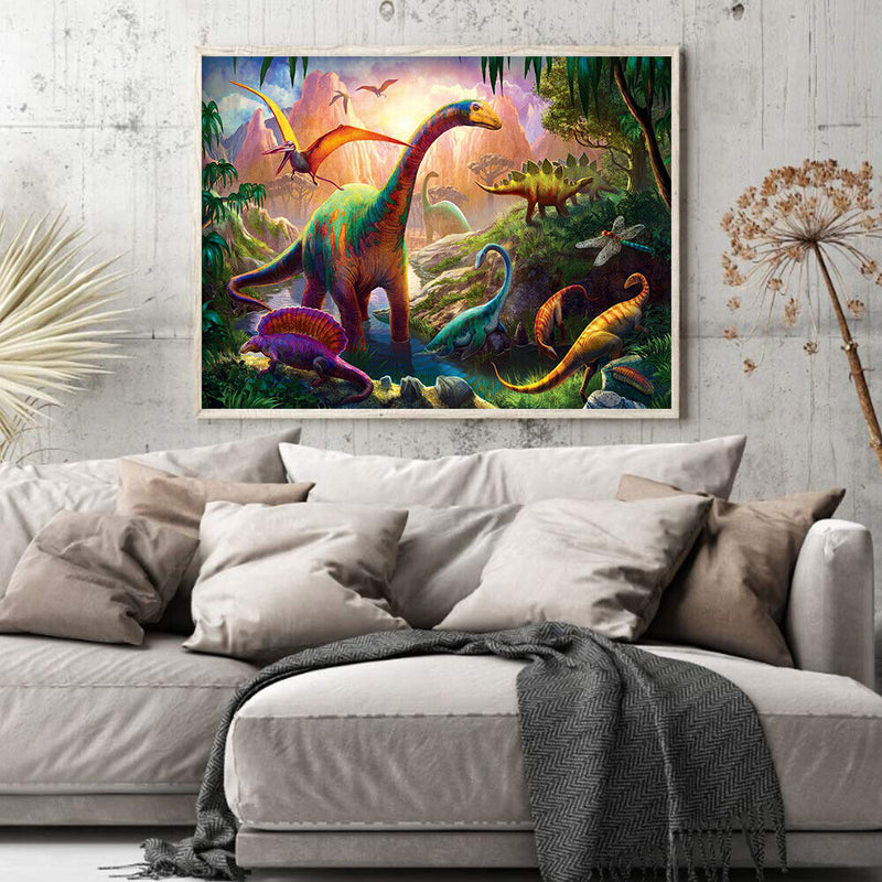 DIY Paint By Number Kit Dinosaur Animal Acrylic Paint Art Craft Decoration Gift