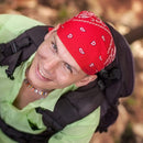 Print Bandana Hair Bands Women Unisex Square Scarf Turban Headband (Red) Newly