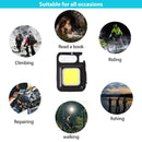 #A Keychain Flashlights COB LED Rechargeable Small Lights 500 Lumens 4 Light Mod