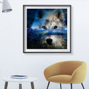 5D Diamond Painting Tree Wolf Shadow Full Round Drill DIY Wall Art Crafts Gifts