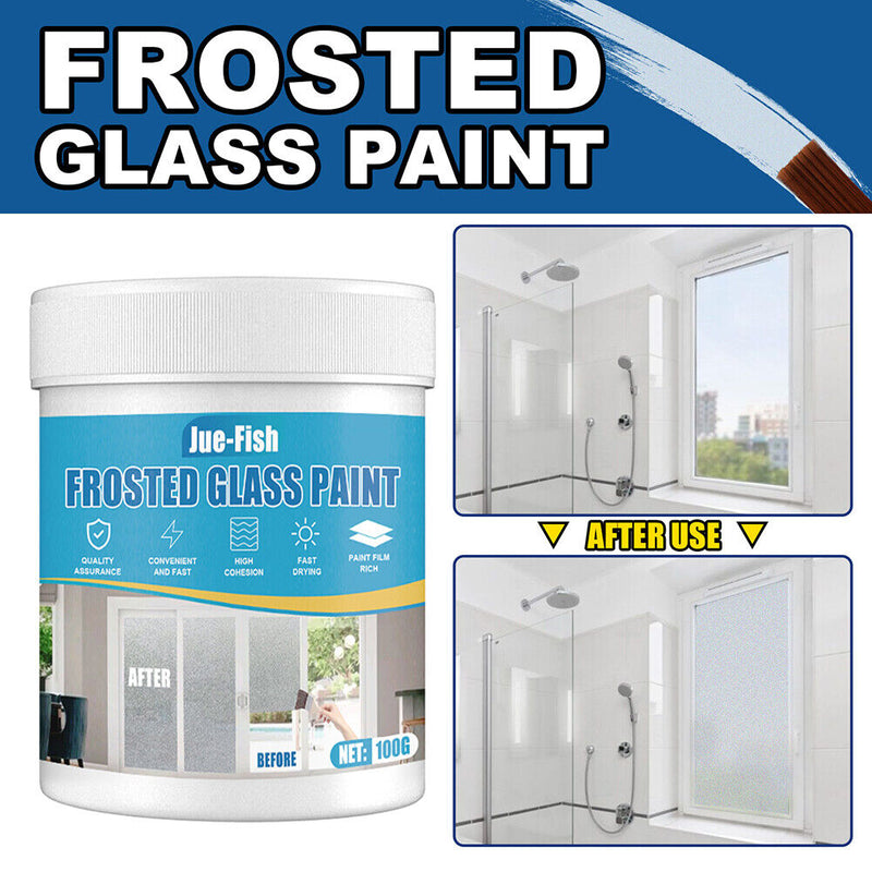 100g Frosted Glass Glue Paint with Brush Window Privacy Varnish Home Decorations