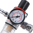Water Pressure Gauge Separator 1/4" BSP Air Compressor Filter Air Hose Filter