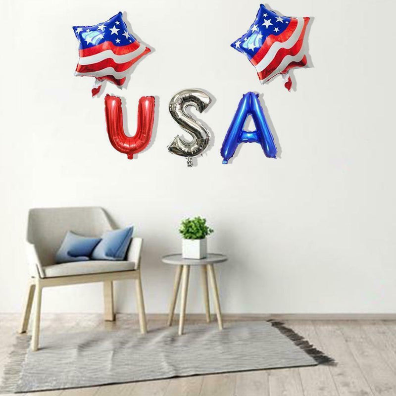 4th Of July Balloons American Independence Day Hanging Balloon Decor Letter E6E2
