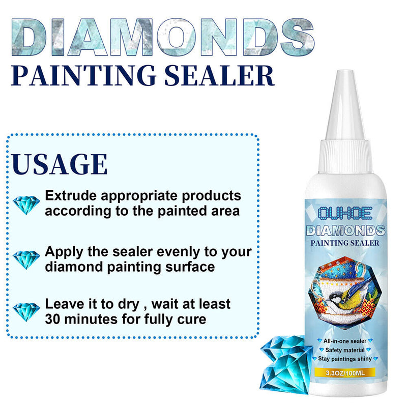 240ml DIY Diamond Painting Conserver Permanent Hold Shine Effect Sealer Glue