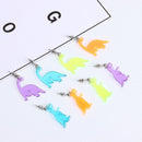 Colorful Little Dinosaur Earrings Acrylic  Earrings Geometric Lovely Jewelry