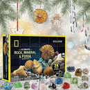 Christmas Advent Calendar Mineral Gift Box Fun Educational For Children J3R1