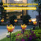 Metal Flowers Solar Lights, Outdoor Stake Art Light, for Yard, Lawn, Courtyard
