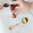 Sealing Wax Spoon Solid Wood Retro Wax Decorative Stamp Craft (Light Blue)