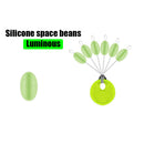 60pcs 10 Group Set Silicone Space Beans Stopper Fishing Bait Float (Green) Newly