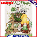 5D Diamond Painting Kit Spring Gnome Full Round Drill Rhinestone DIY Wall Art