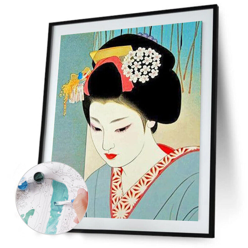 DIY Painted On Canvas Artwork Various Female Modern Oil Painting By Numbers