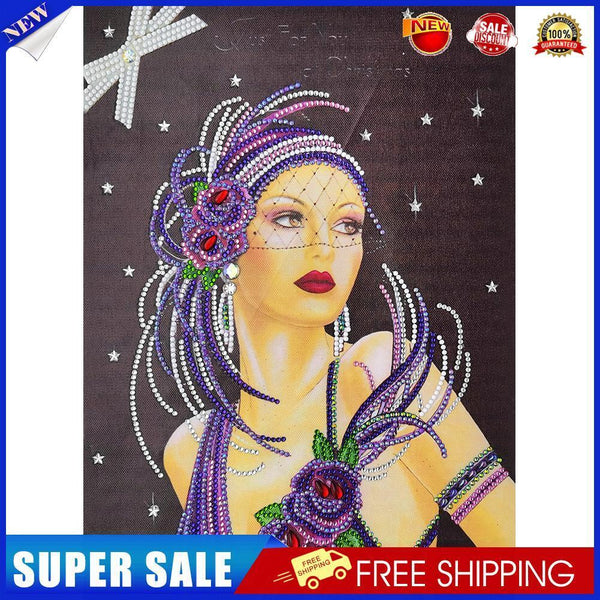 Special Shaped Diamond Painting Partial Drill Noble Lady DIY Picture (Y020)