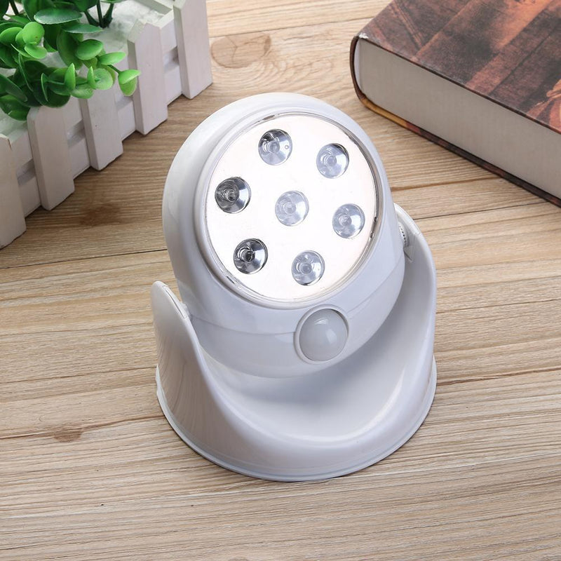 7LED 360 Degree Rotary Motion Detecting Bedroom Corridor Night Light
