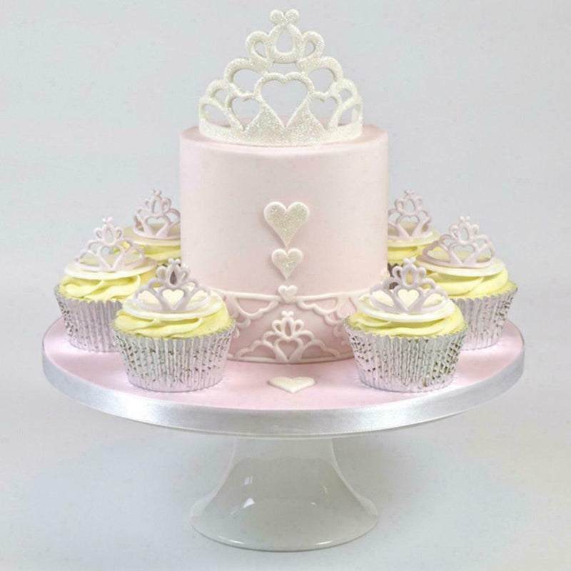 2Pcs Crown Plastic Fondant Cutter Cake Mold Cupcake Tools Decorating E4F4